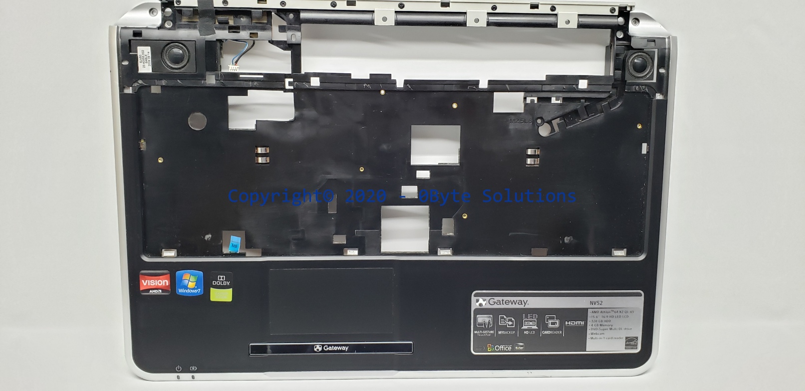 Gateway 60.4FM02.002 Plam Rest/Top Cover with Touch-Pad & Speakers