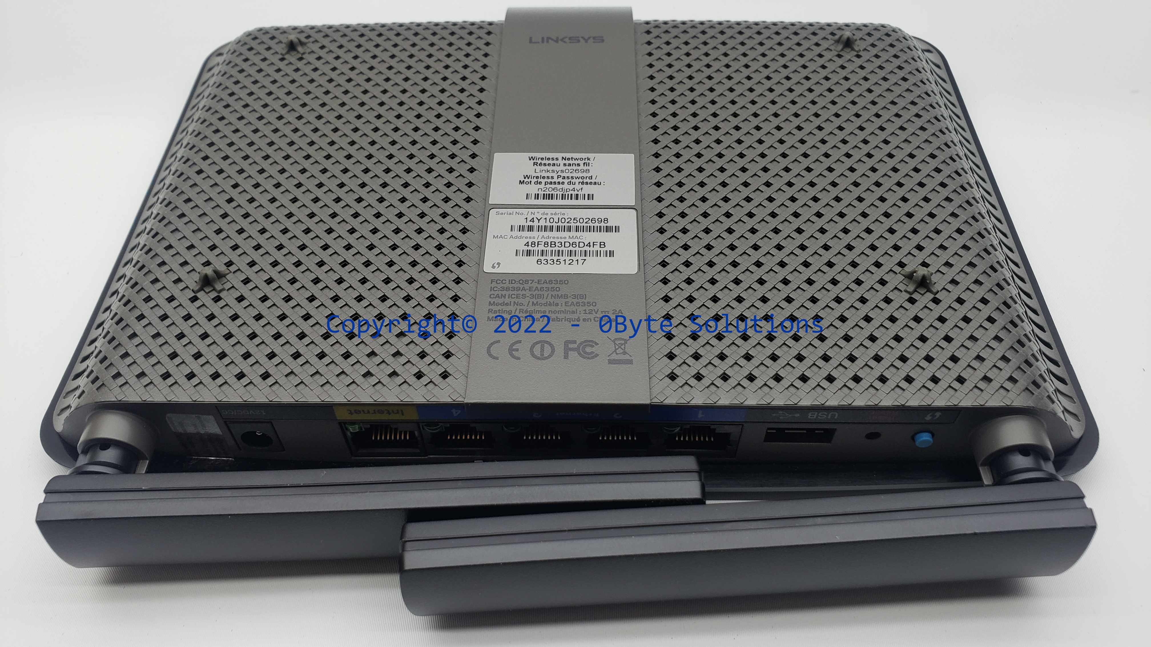 Linksys AC1200+ (EA6350) WiFi Router with A/C Cord & Ethernet Cable