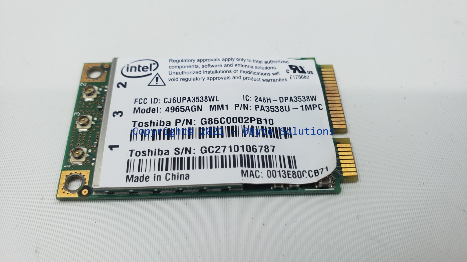Intel 4965AGN/PA3538U-1MPC Mini PCIe Wi-Fi Card