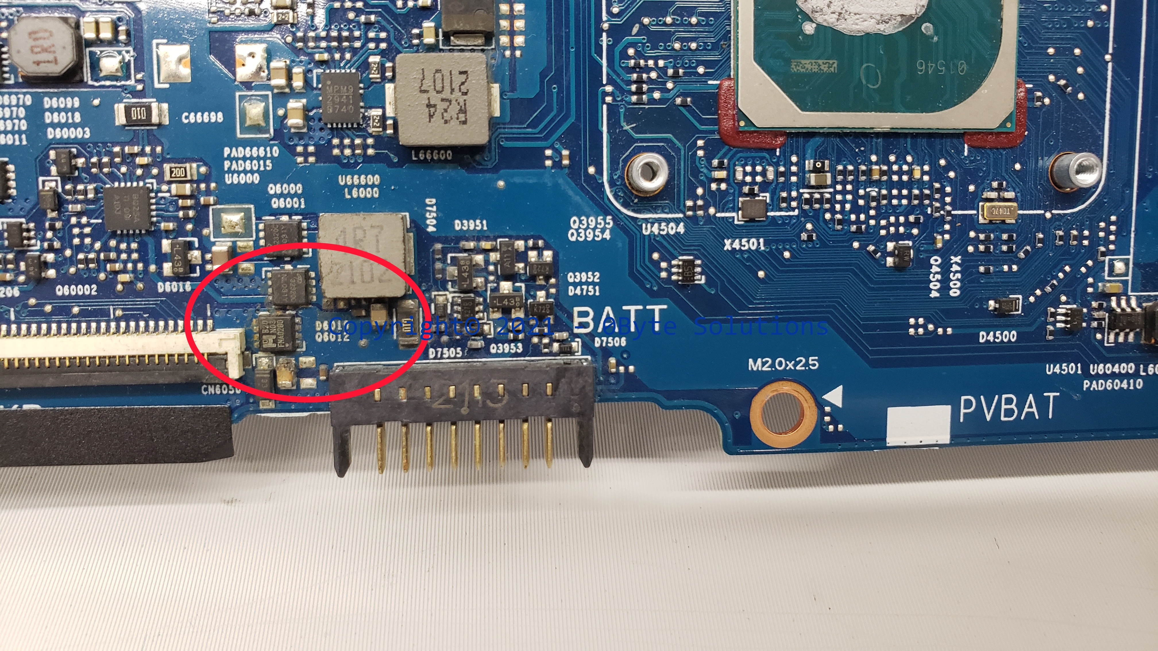 *NO POWER* HP M50445-601 Notebook Mainboard with CPU