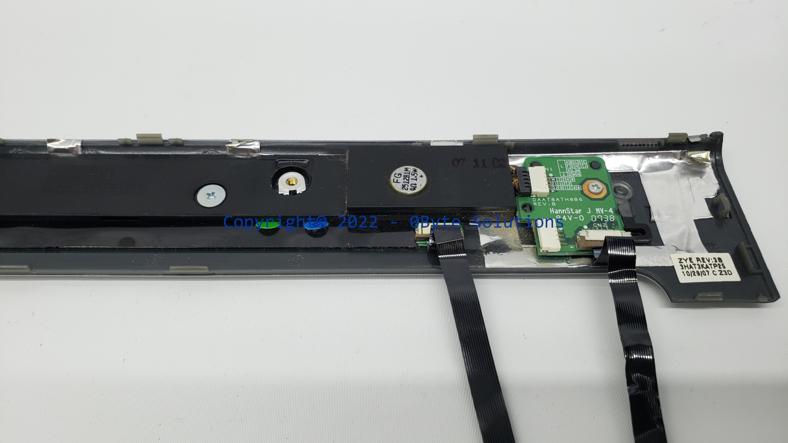 HP 437592-001 Speaker Grill Assembly with Cables, Speaker & Power Button Board