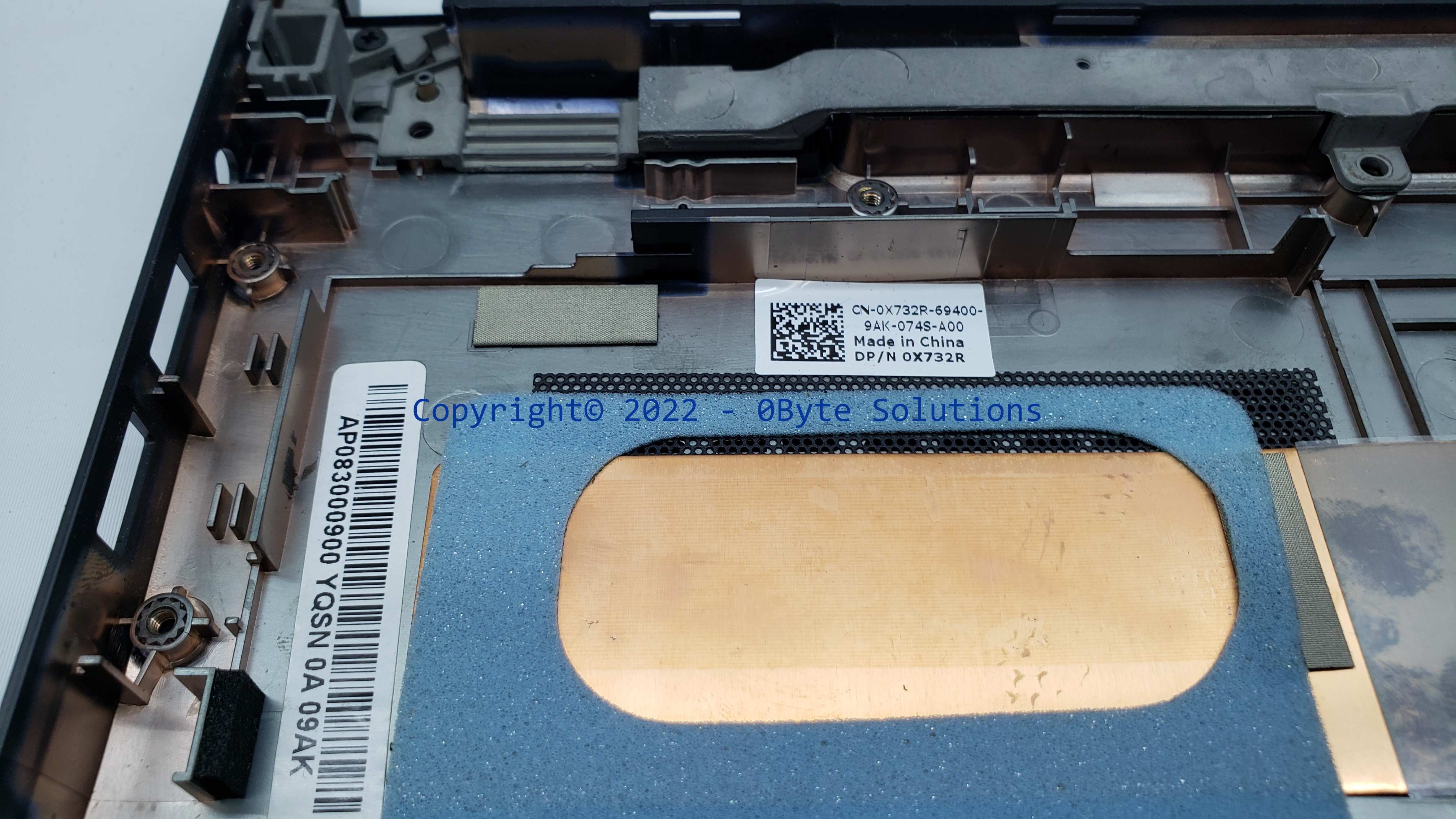 Dell 0X732R Bottom Case with Power LED