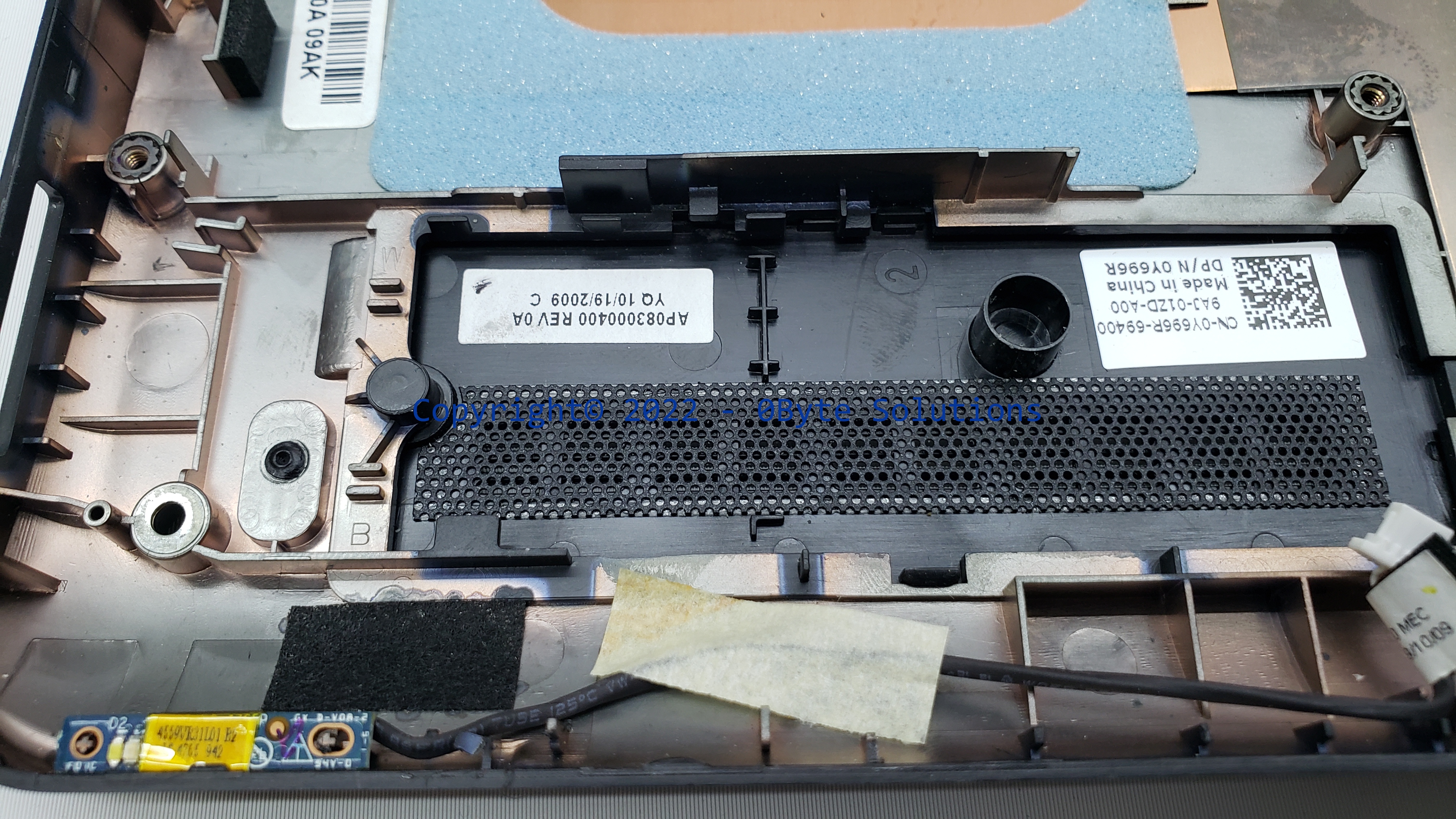 Dell 0X732R Bottom Case with Power LED