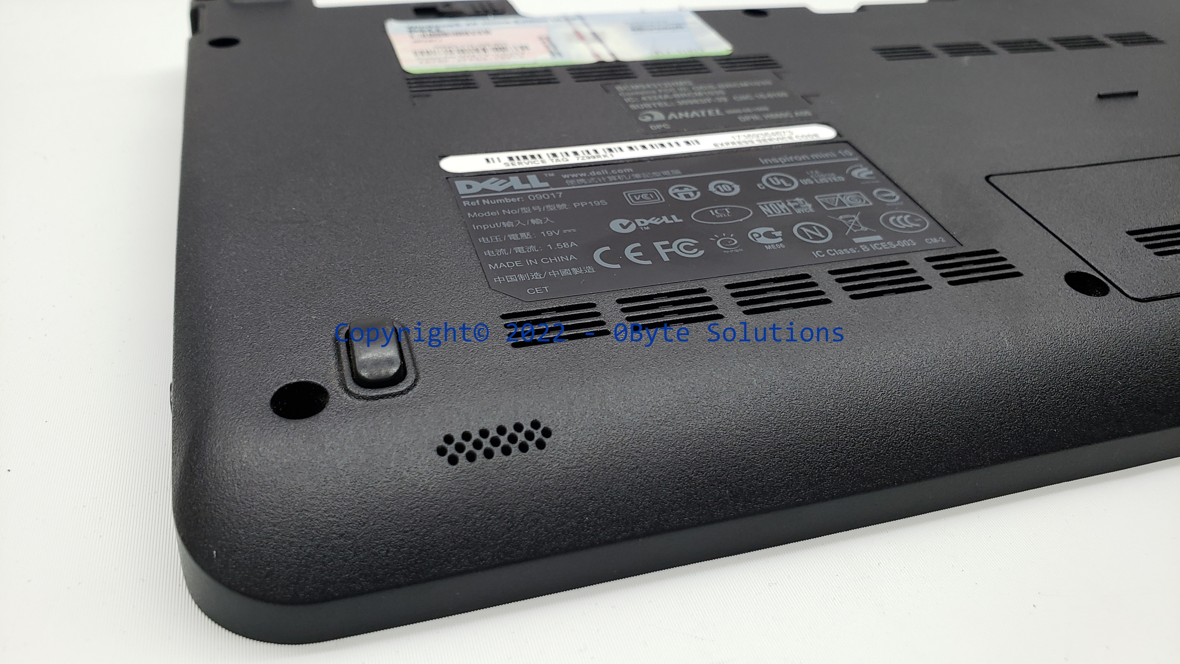 Dell 0X732R Bottom Case with Power LED