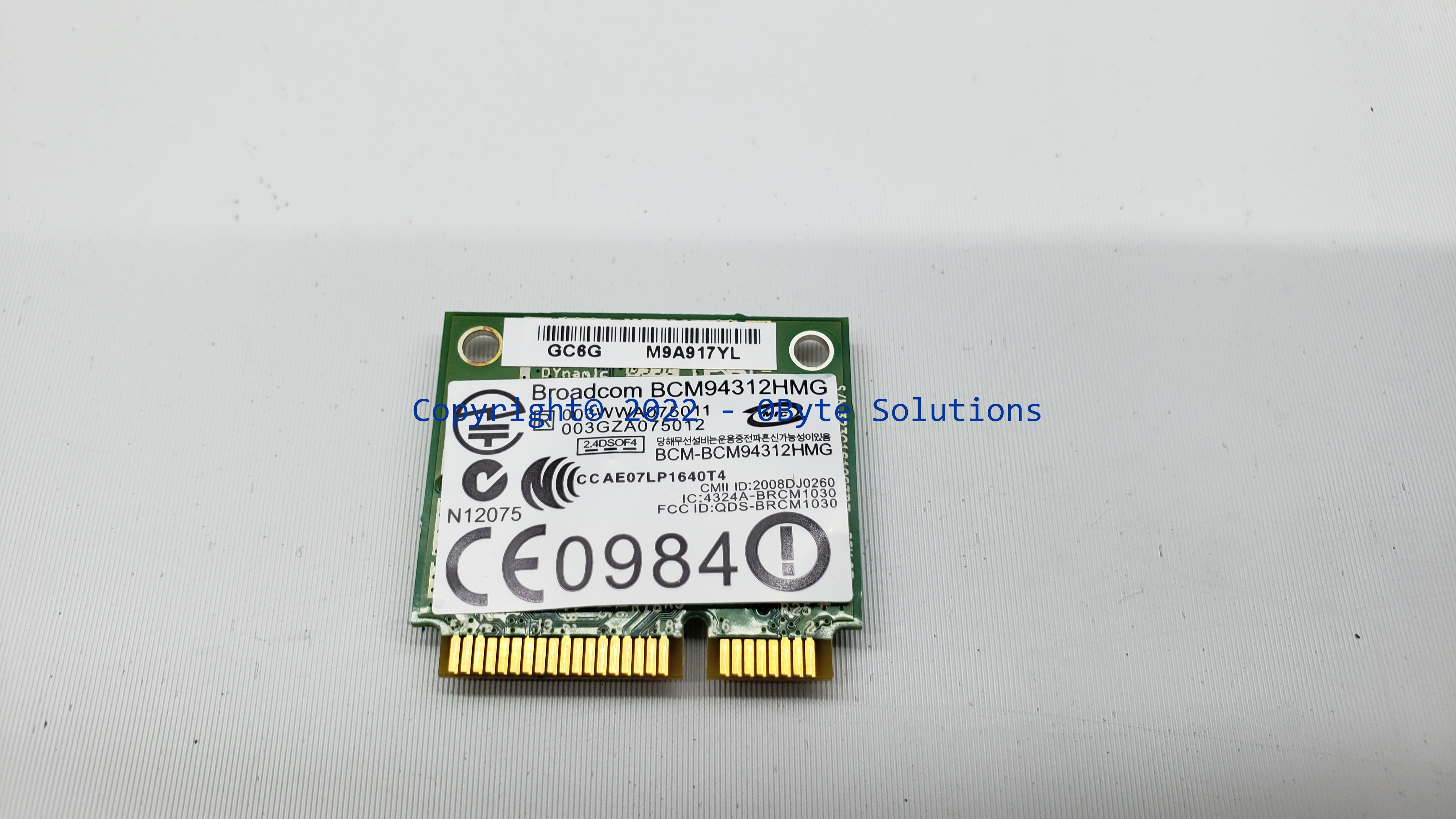 Broadcom BCM94312HMG Half Mini PCI-Express PCIe Wireless WLAN Wifi Card
