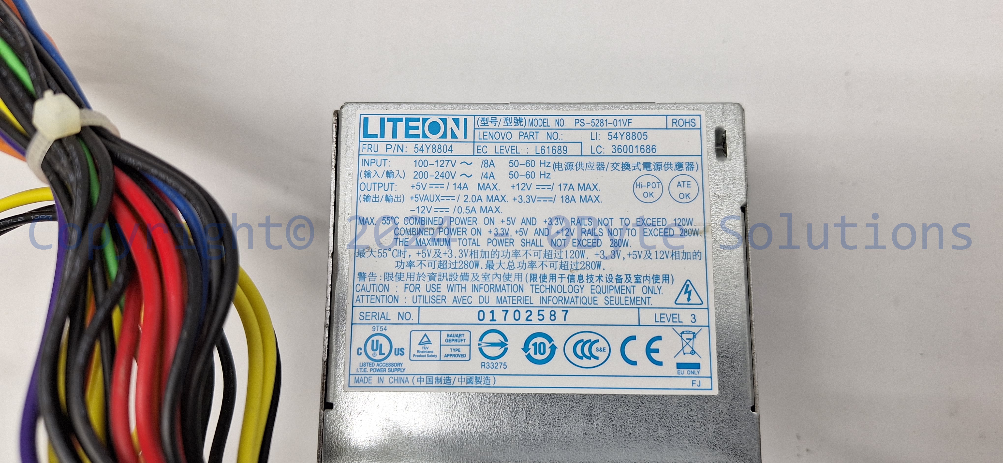LiteOn PS-5281-0VF 280-Watt Power Supply Unit