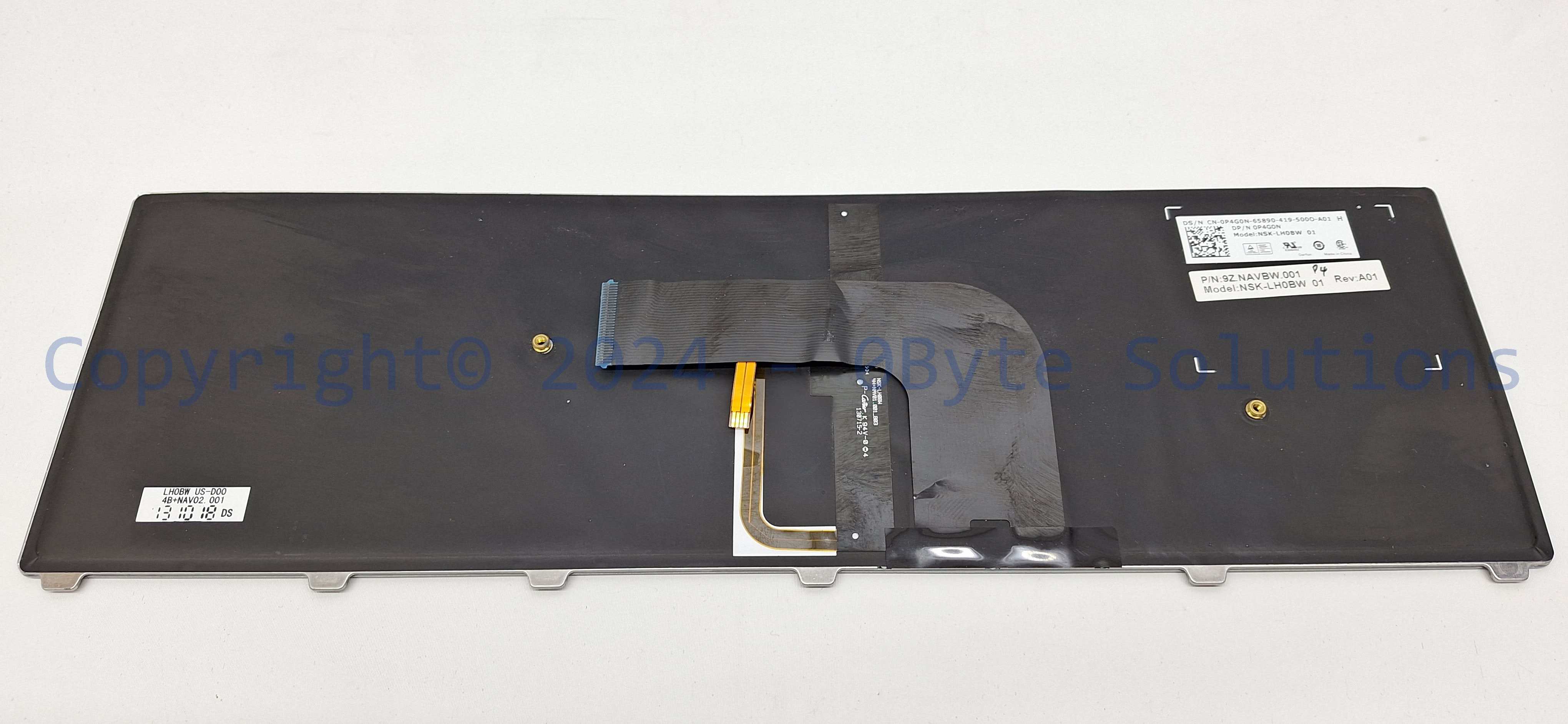 Darfon/Dell 0P4G0N/NSK-LH0BW Inspiron 7737 DOH70 Backlit Keyboard