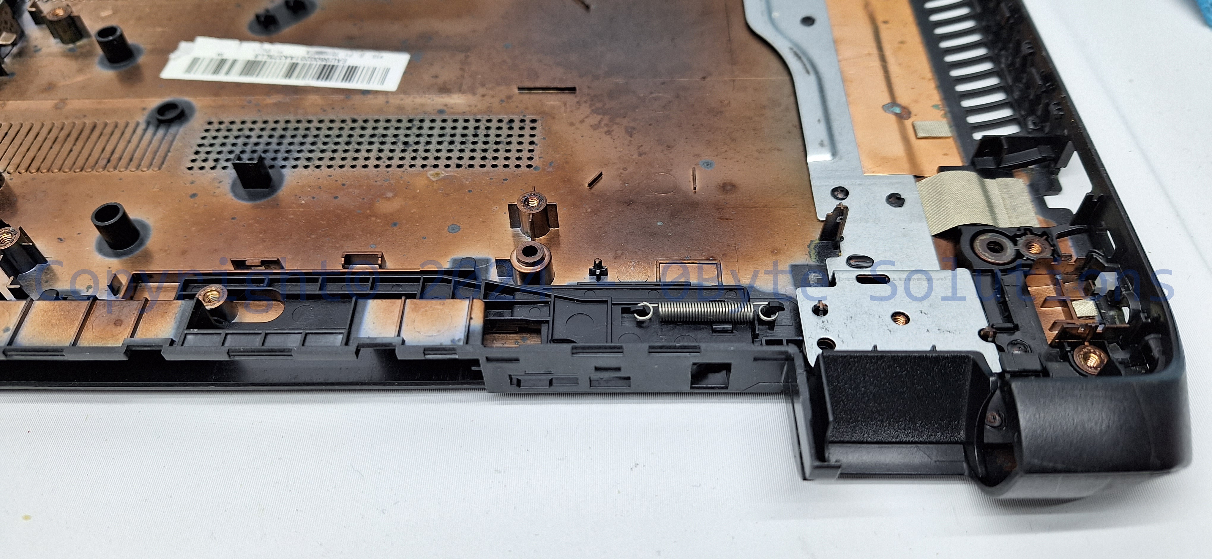 HP EAU9600201A Notebook 15-fxxx Bottom Case (Black) with RAM/WiFi Cover