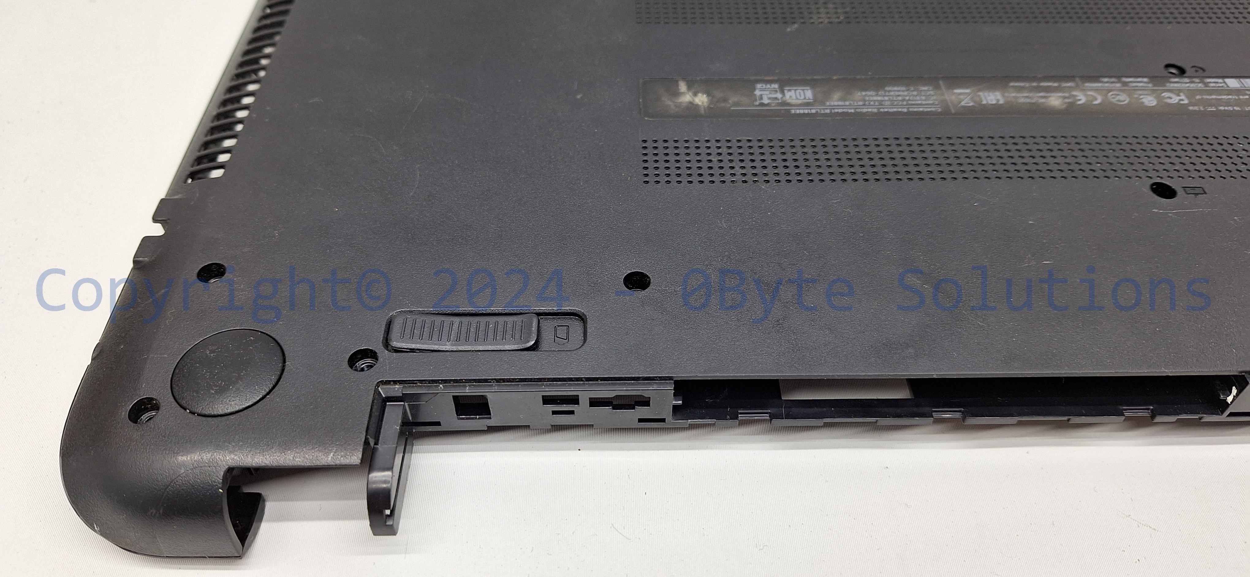 HP EAU9600201A Notebook 15-fxxx Bottom Case (Black) with RAM/WiFi Cover