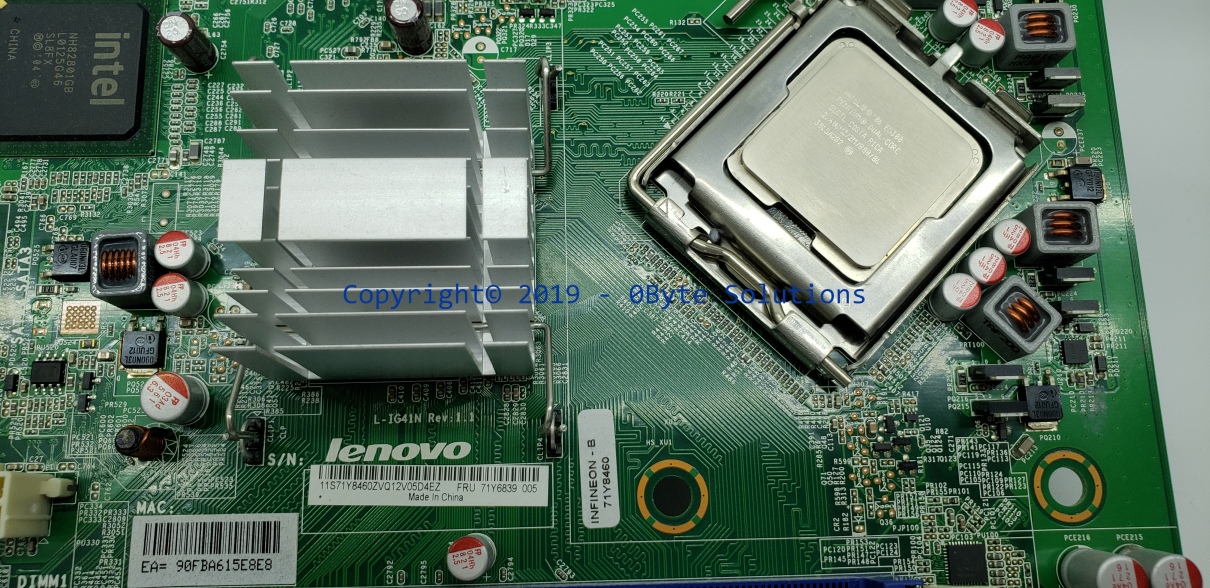 Infineon L-IG41N (Lenovo 71Y8460) Mainboard with I/O Backplate & CPU