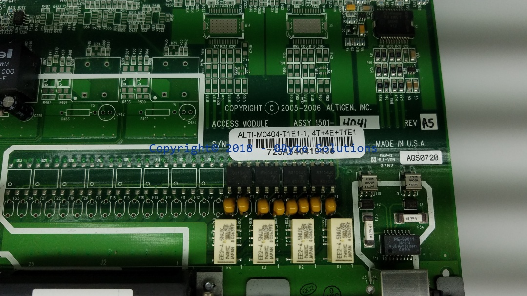 Altigen ALTI-M0404-T1E1-1 / ASSY 1501-4041 Rev A5 PRI Expansion Board