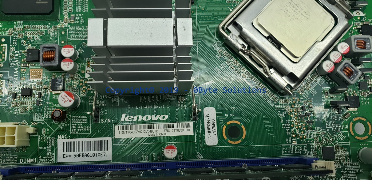 Infineon L-IG41N (Lenovo 71Y8460) Mainboard with I/O Backplate, CPU & RAM