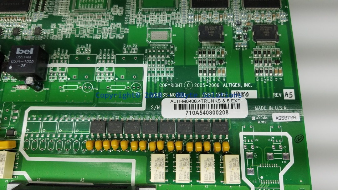 Altigen 1501-4080 Rev A5 / ALTI-M0408 4-Trunk + 8-extension Access Module
