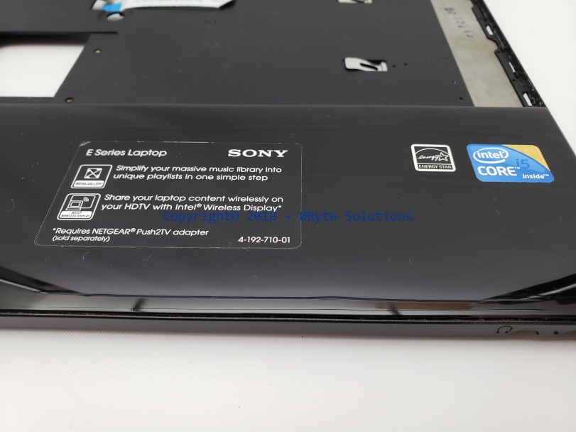 Sony 012-311A-3016-B Palm Rest/Top Cover with Touch-pad, Buttons, Speakers & Cables