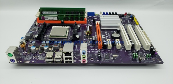 ECS NForce9M-A (v1.0) MainBoard with Backplate, CPU & RAM