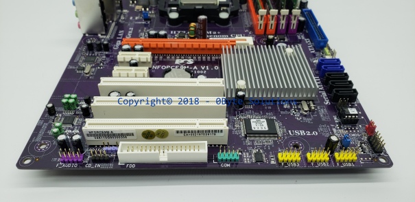 ECS NForce9M-A (v1.0) MainBoard with Backplate, CPU & RAM