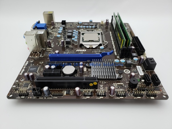 MSI H61M-E23 (MS-7680) Mainboard with Case Backplate, CPU & RAM
