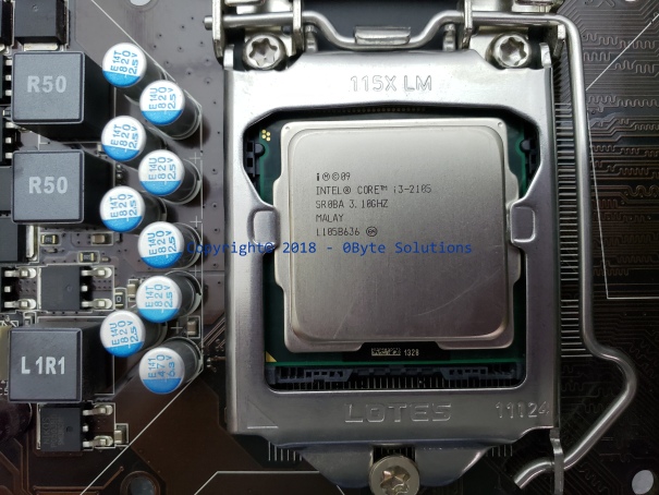 MSI H61M-E23 (MS-7680) Mainboard with Case Backplate, CPU & RAM