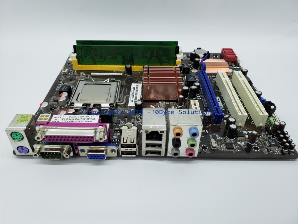 ASUS P5KPL-AM Mainboard with Backplate, CPU & RAM