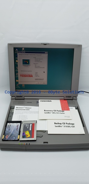 Toshiba Satellite 315CDT (PA1262U-T6C) Laptop with Battery, Software & PCMCIA Cards, CPU & RAM