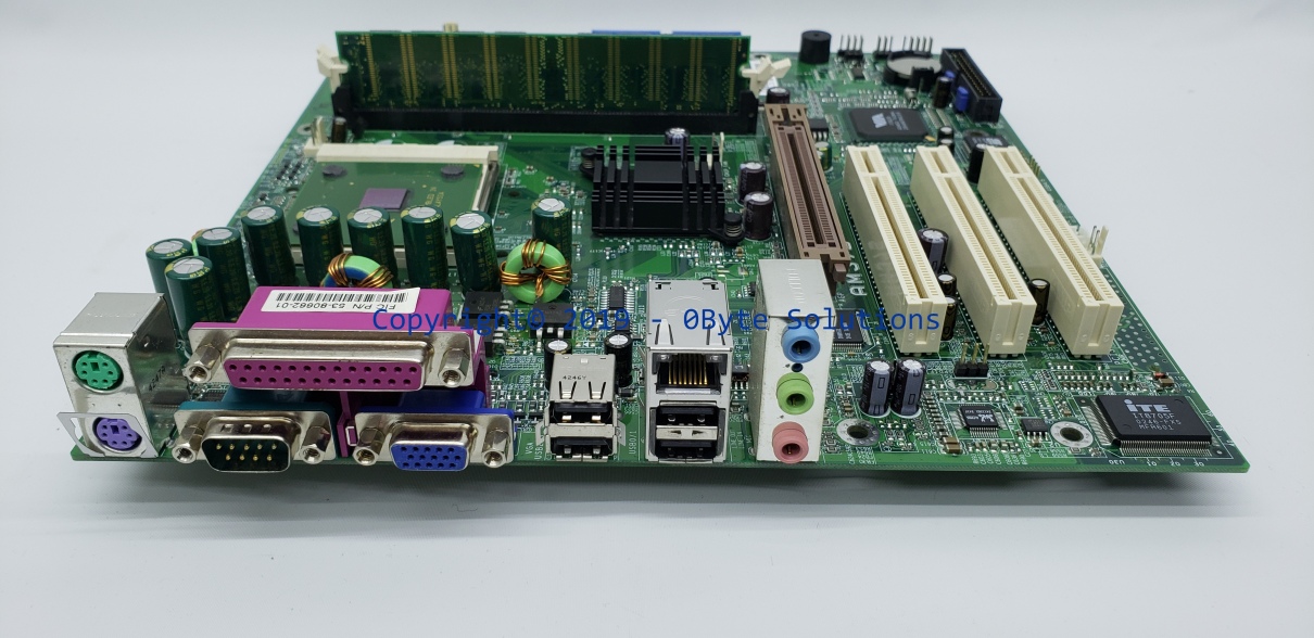 First International Computer, Inc. AM37S Mainboard with case I/O shield, CPU & RAM