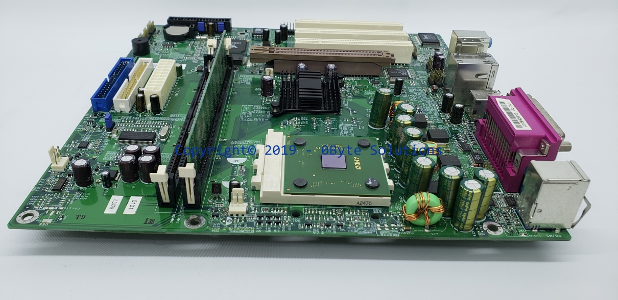 First International Computer, Inc. AM37S Mainboard with case I/O shield, CPU & RAM