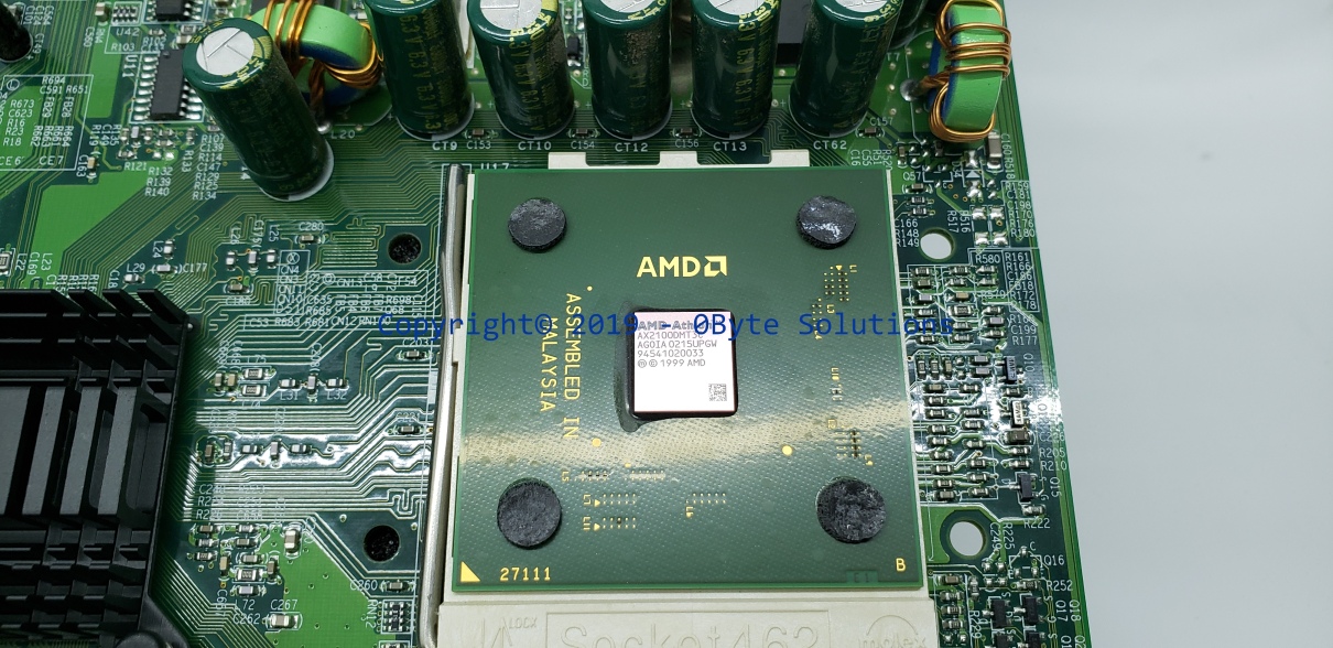 First International Computer, Inc. AM37S Mainboard with case I/O shield, CPU & RAM