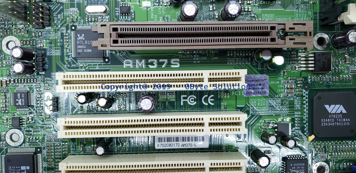 First International Computer, Inc. AM37S Mainboard with case I/O shield, CPU & RAM