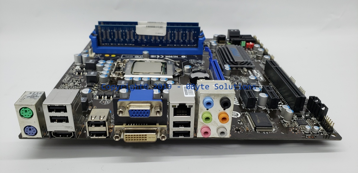MSI H55M-E33(MS-7636) Mainboard with Case I/O Shield, CPU & RAM