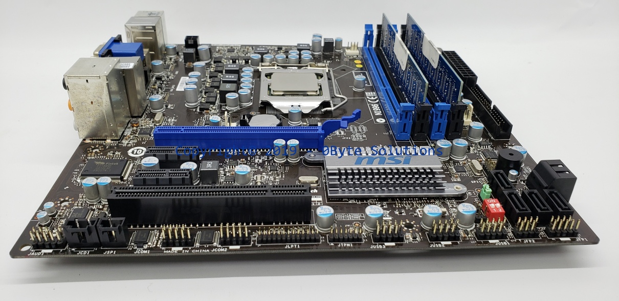 MSI H55M-E33(MS-7636) Mainboard with Case I/O Shield, CPU & RAM
