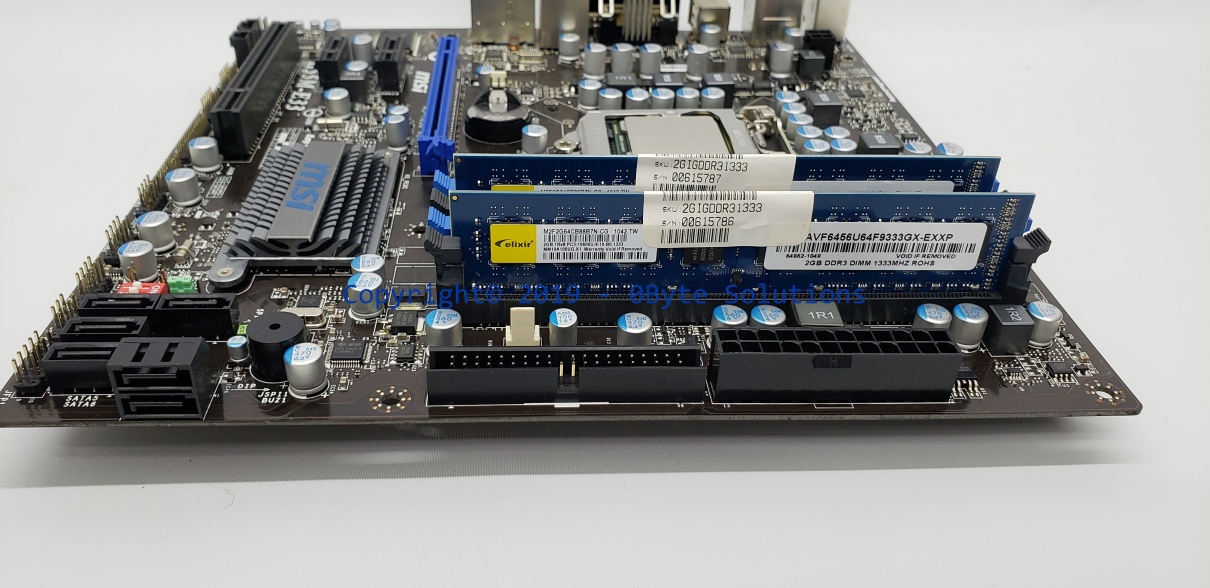 MSI H55M-E33(MS-7636) Mainboard with Case I/O Shield, CPU & RAM