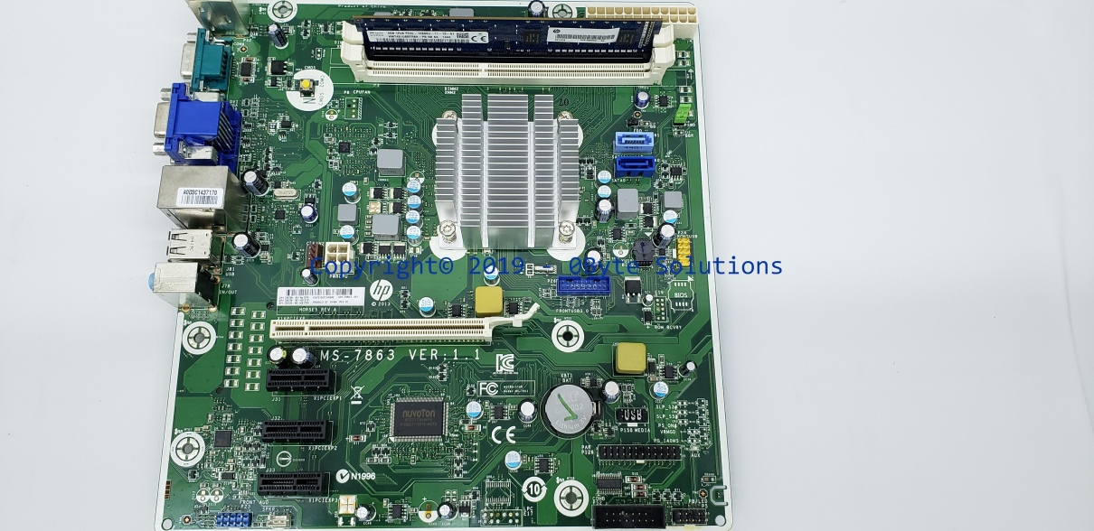 HP MS-7863 729726-001 Mainboard with Case I/O Shield, CPU & RAM
