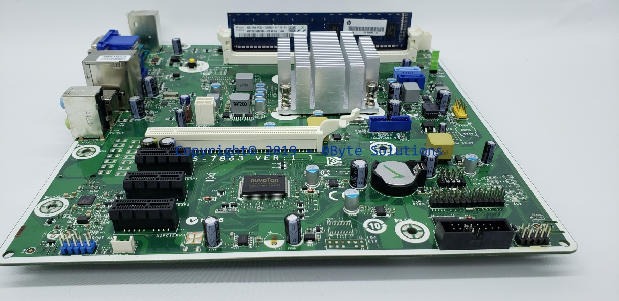 HP MS-7863 729726-001 Mainboard with Case I/O Shield, CPU & RAM