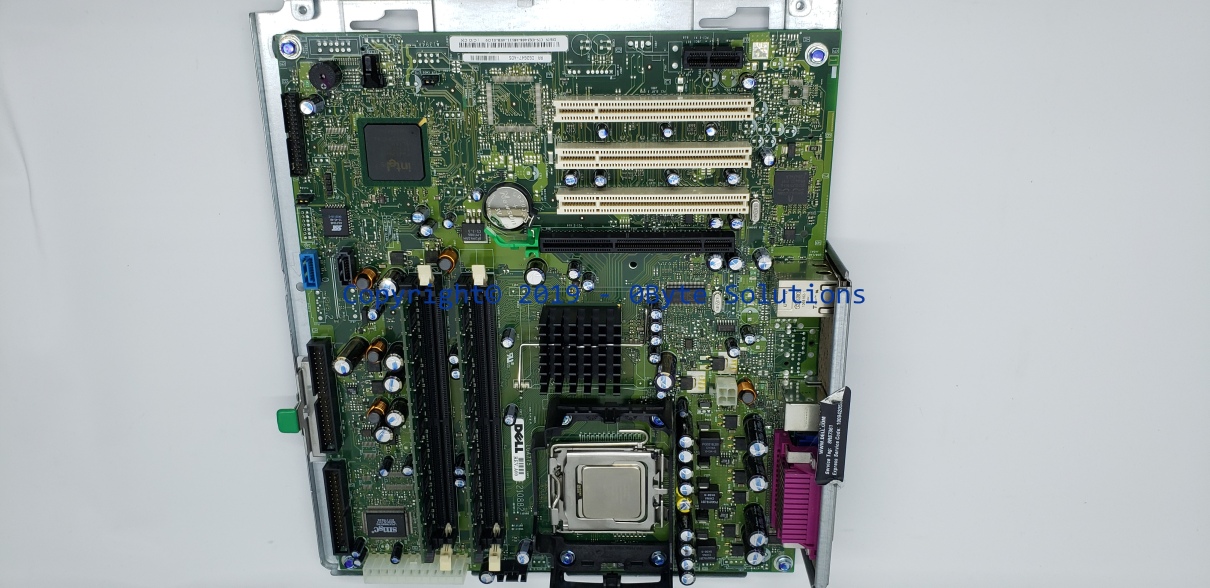 DELL 0X3468 Mainboard with Mounting Plate, Front I/O & Power Button/LED, CPU & RAM