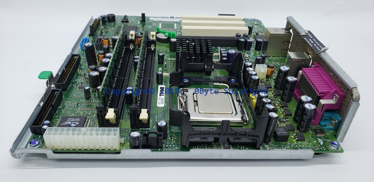 DELL 0X3468 Mainboard with Mounting Plate, Front I/O & Power Button/LED, CPU & RAM