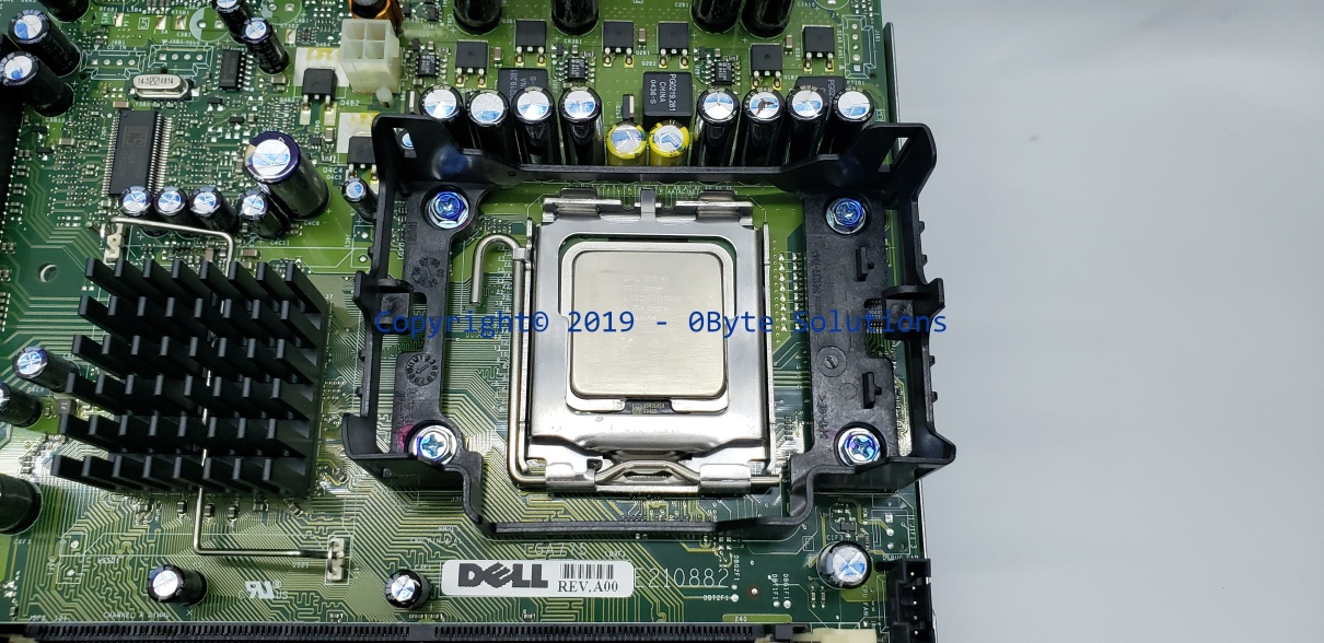 DELL 0X3468 Mainboard with Mounting Plate, Front I/O & Power Button/LED, CPU & RAM