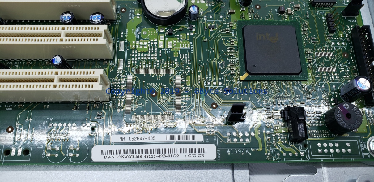 DELL 0X3468 Mainboard with Mounting Plate, Front I/O & Power Button/LED, CPU & RAM