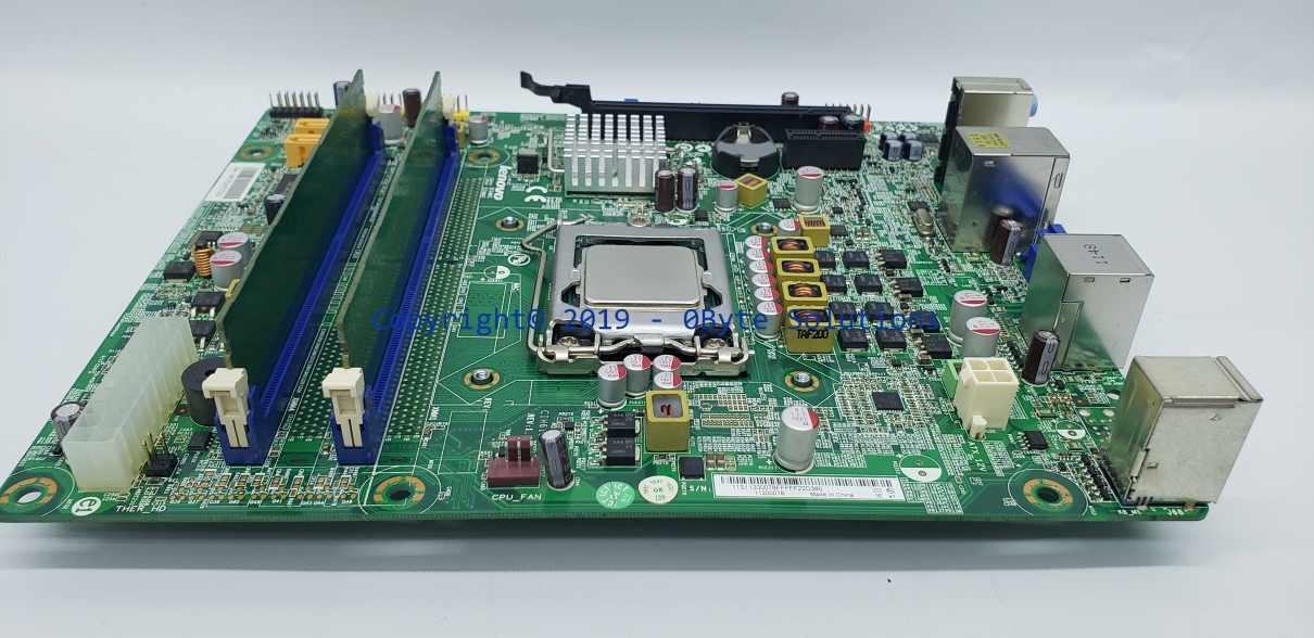 Lenovo CIH61C (Rev 1.1) Mainboard with I/O Back-Plate, CPU & RAM