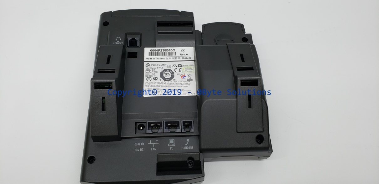 Polycom SoundPoint IP 335 VoIP Phone with Mount, Handset & Cord