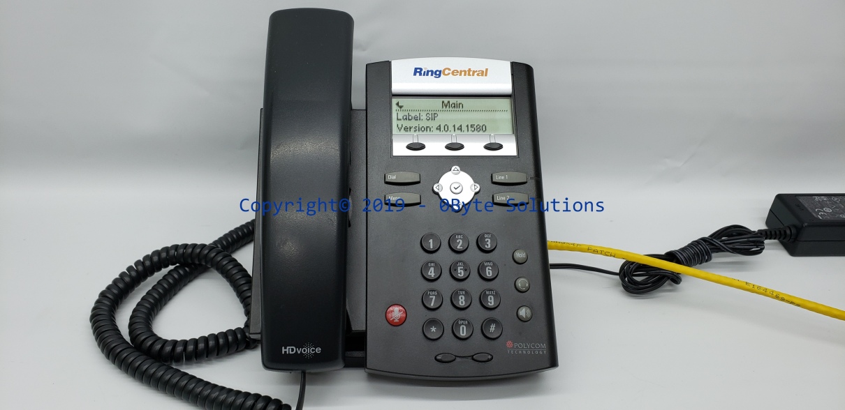 Polycom SoundPoint IP 335 VoIP Phone with Mount, Handset, Cord & Power Adapter