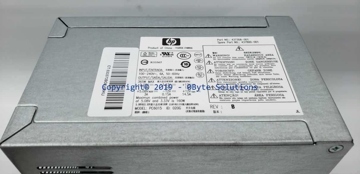 HP 437358-001 / PC6015 Power Supply Unit