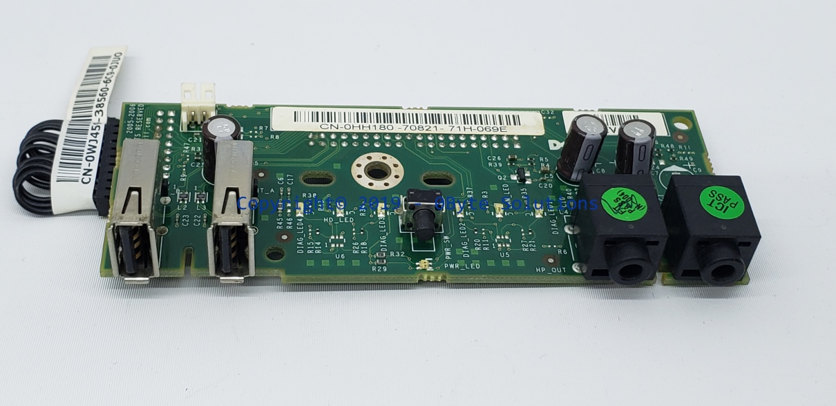 Dell 0HH180 Front Panel USB / Audio / Switch & LED's