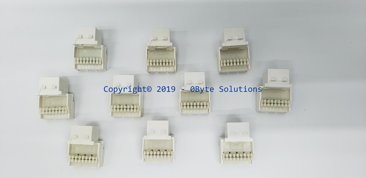 Allen Tel LOT OF 10 - AT36-15 White RJ11/RJ12 6-Wire 110-Punch Keystone Jack