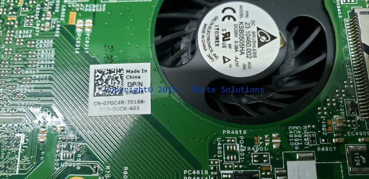 DELL 07GC4R mainboard with CPU Fan & Heatsink & CPU