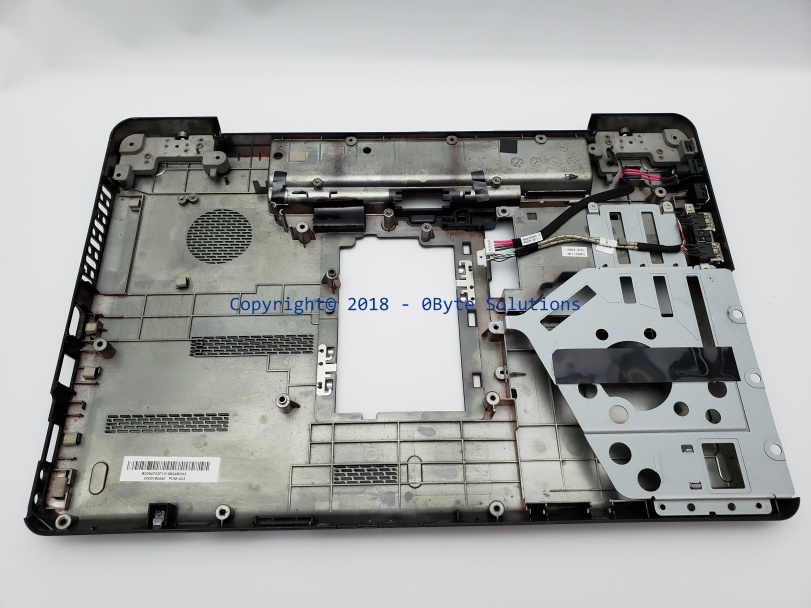 Toshiba V000180440 Bottom Case with USB Ports, Power Jack & Cables