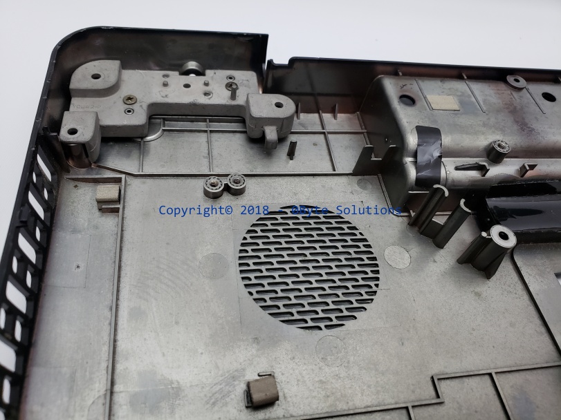 Toshiba V000180440 Bottom Case with USB Ports, Power Jack & Cables