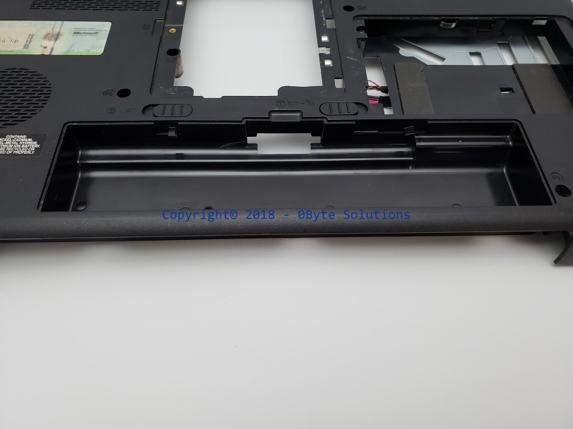 Toshiba V000180440 Bottom Case with USB Ports, Power Jack & Cables