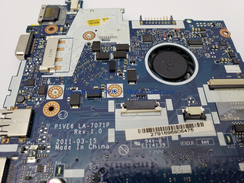 Acer Aspire One P1VE6 LA-7071P Notebook MB with CPU Heat-sink & cooling fan & CPU