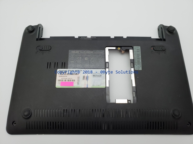 Asus EEE PC 1005HA (P/N: 13NA-1BA0B03) Bottom Case with SD Card Reader & Speakers