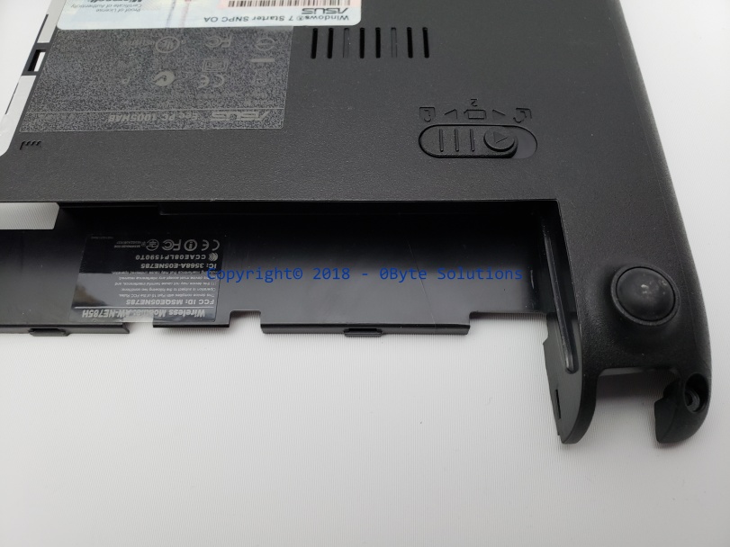 Asus EEE PC 1005HA (P/N: 13NA-1BA0B03) Bottom Case with SD Card Reader & Speakers